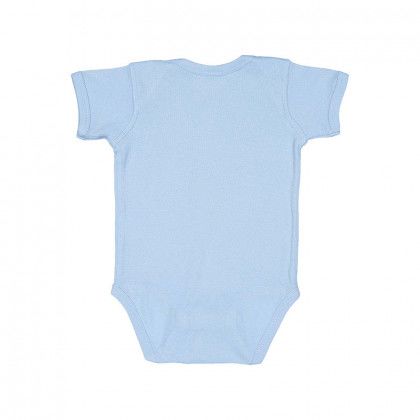 Custom Rabbit Skins Infant Baby Rib Bodysuit - Light blue