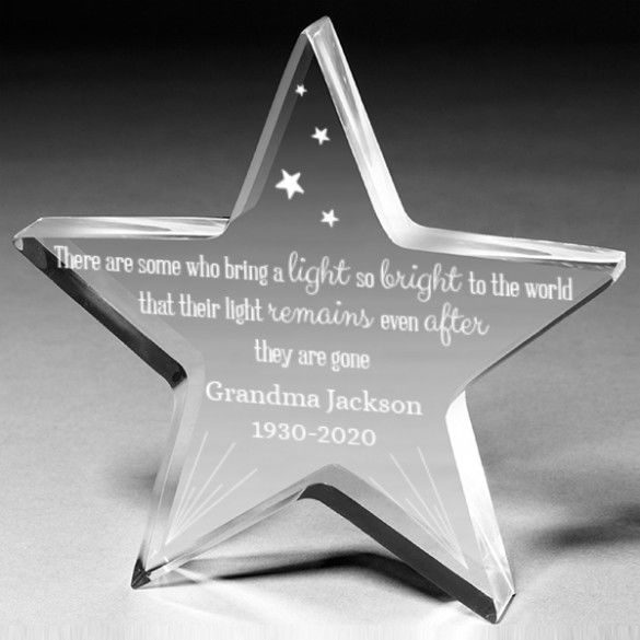 Your Light Remains Personalized Star Memorial Keepsake