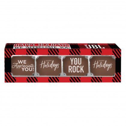 Appreciation Plaid Slider Box with Logo