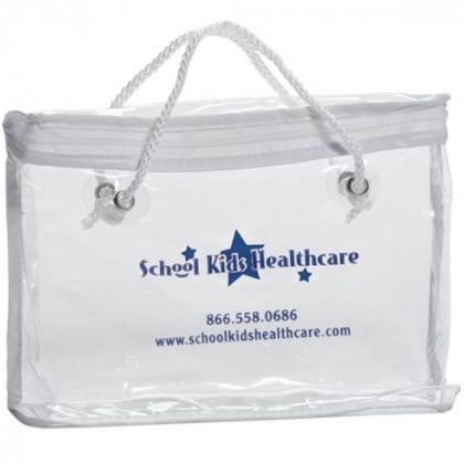 Clear Zipped Bag with Custom Imprint