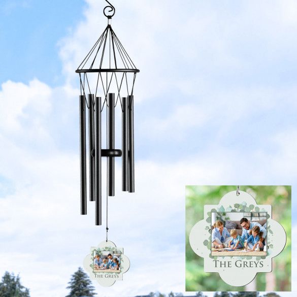 Family Photo Wind Chime | Housewarming Wind Chime For Family