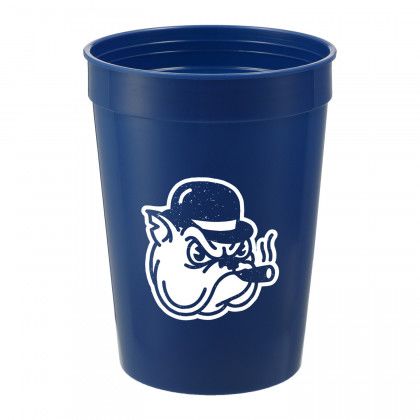 Logo Imprinted Solid 12oz Stadium Cups - Navy