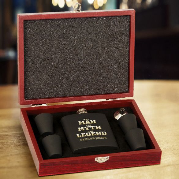 Personalized Flask Set for Fiance