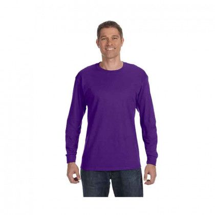 Custom Gildan Heavy Cotton Adult Long Sleeve Purple