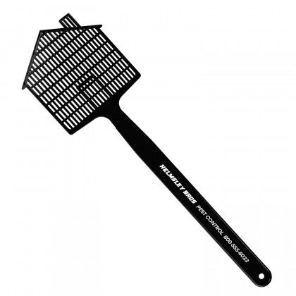 House Flyswatter with Logo Imprint Black