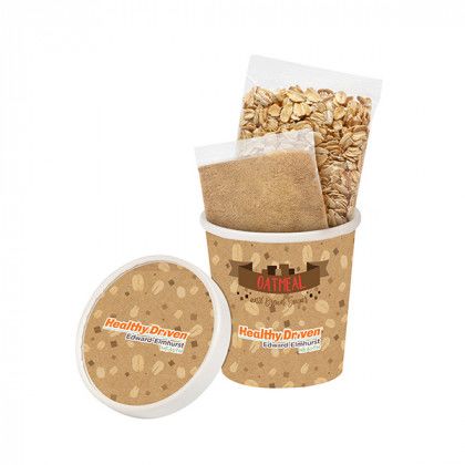 Promotional Instant Oatmeal Kits | Oatmeal & Brown Sugar Kit with Logo | Custom Healthy Snacks for Schools