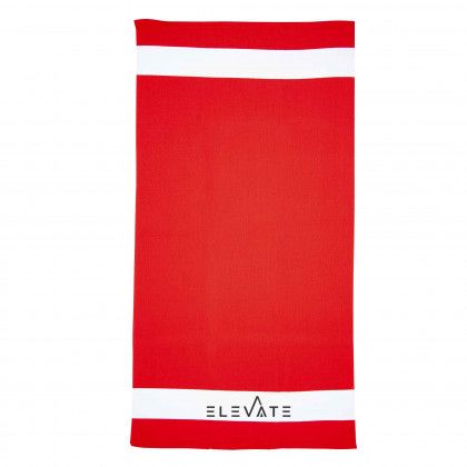 Custom Logo Microfiber Beach Towel Red