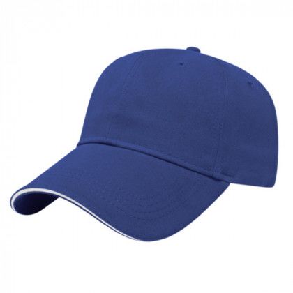 Custom Embroidered Structured Sandwich Cap - Royal/white