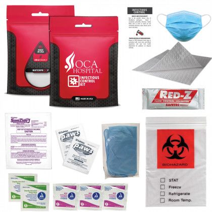 Imprinted Infectious Control Kit 1.0 - Red Imprinted Infectious Control Kit 1.0 - Red