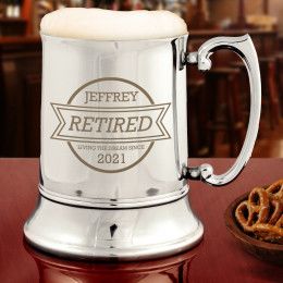 Living The Dream Stainless Steel Beer Stein