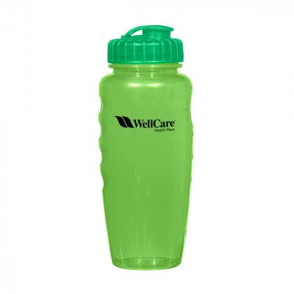 Poly-Clear 30 oz. Gripper Bottle - BPA Free -Translucent Green