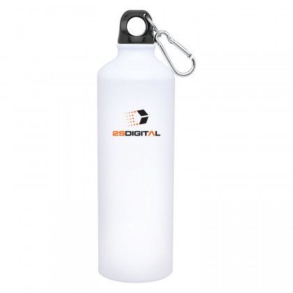 h2go Classic Aluminum Bottle Imprinted - White