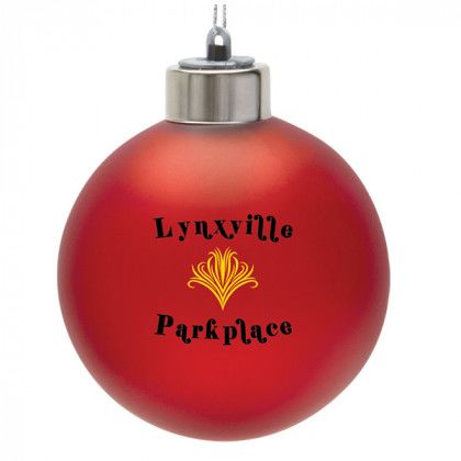 Promo Light-Up Shatter Resistant Ornament Frosted Red