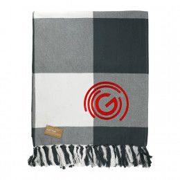 Logo Field Co. Organic Cotton Check Throw Blanket