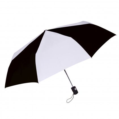 Promotional Automatic Open and Close Umbrella - Black-White