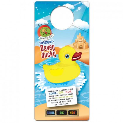 Tub Tester Hanger with Temperature Strip - design idea