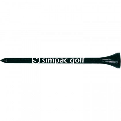 3-1/4" Tall White Tee Plus Promotional - Black