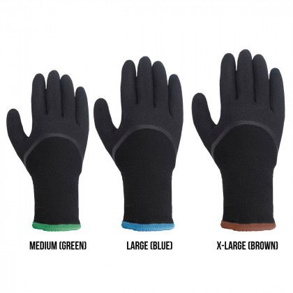Extreme Winter Lined Palm Dipped Logo Gloves - size chart