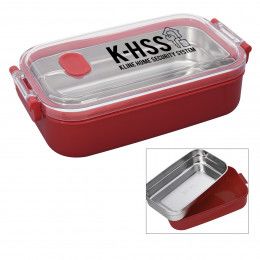 Custom Printed Multi-Compartment Food Container with Utensils