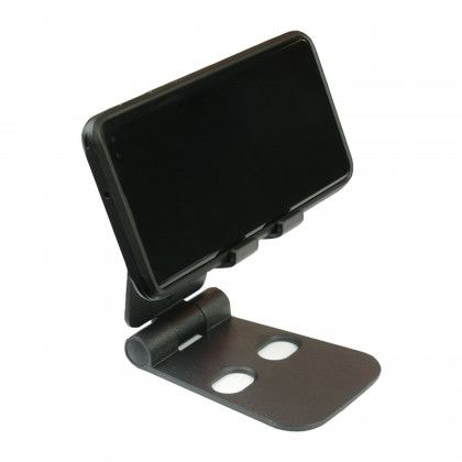 Custom Logo Desktop Phone Stand - in use