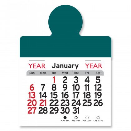 Peel-N-Stick® Calendar - Circle - Teal