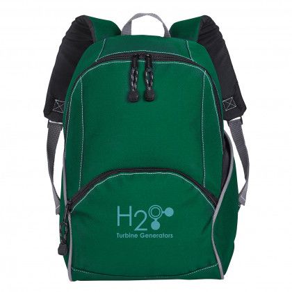 Printed Recycled PET On The Move Backpack - Hunter green