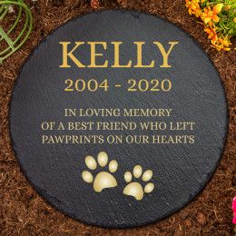 Pet Memorial Personalized Slate Garden Stone