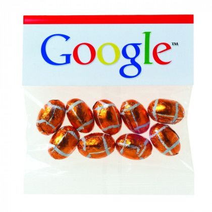 Imprinted Bag of Chocolate Sports Balls-2 ounce  - Football