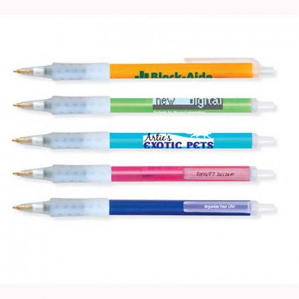 Promotional BIC Pens with Rubber Grips | Cheap Wholesale Promotional Pens | Custom BIC Syringe Pens