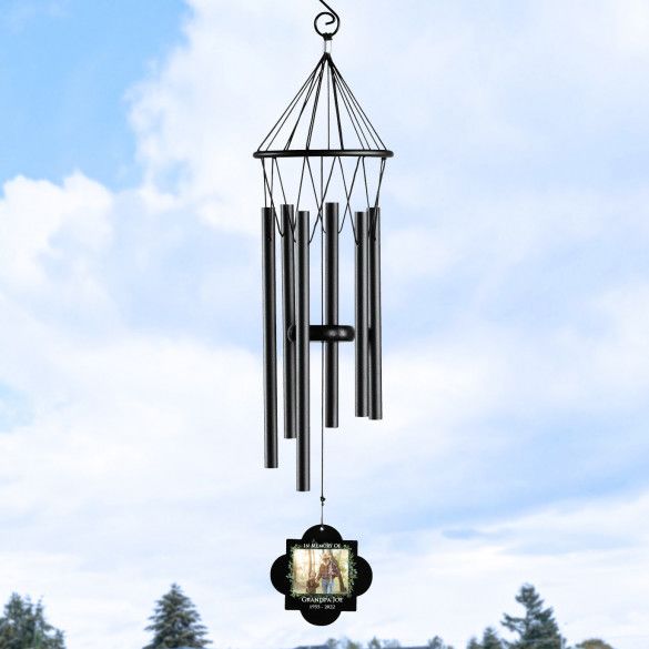 In Memory Of Photo Personalized Fiji Wind Chimes | Memorial Wind Chimes For Loved One