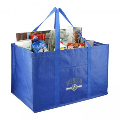 Promotional Recycled Woven Utility Tote - Royal