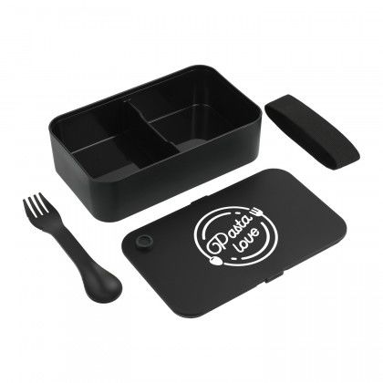 Custom Imprinted Recycled Plastic Bento Box - Components