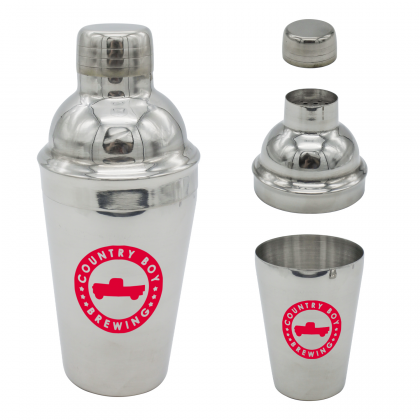 Logo Printed Stainless Steel Cocktail Shaker 15oz