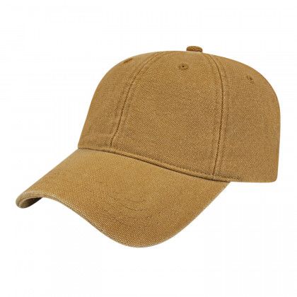 Cider Cotton Canvas Cap - Faux Leather Etched Applique