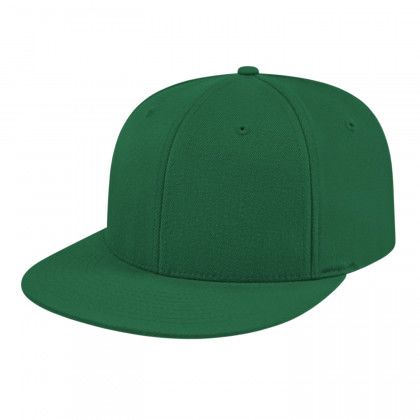 Dark Green Custom Embroidered Applique Flexfit Wool Blend Performance Cap