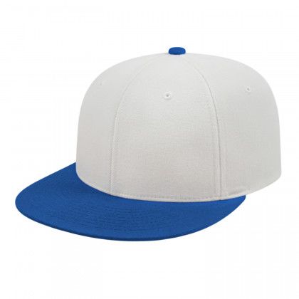 White/Royal Custom Embroidered Applique Flexfit Wool Blend Performance Cap