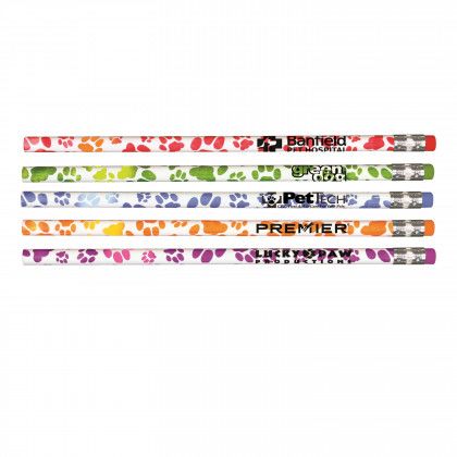 Promotional Paw Print Pencils | Custom Color Changing Pencils | Novelty Promotional Pencils