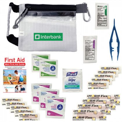 Go Safe First Aid Kit with Imprint White