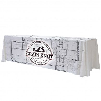 Eco-Friendly 8' Enviro Pro 3 Sided Table Cover Made from Recycled Materials