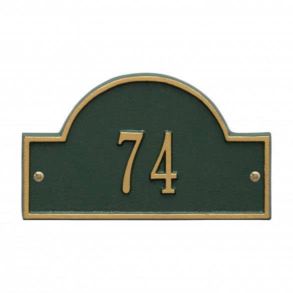 Small Green/gold house plaque is the perfect gift for neighbors!