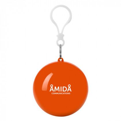 Poncho Ball Keychain | Wholesale Promotional Ponchos - Orange