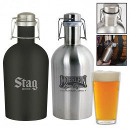 Custom Portland 64 oz Stainless Steel Beer Growler Jug