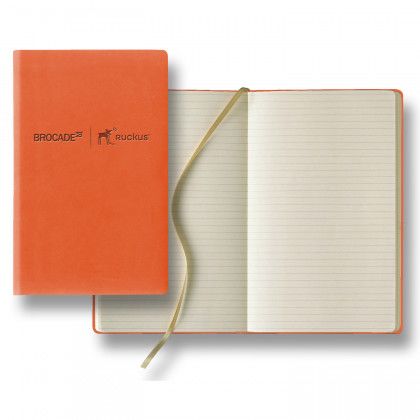 Customized Tucson Slim Medium Ivory Journal - Orange