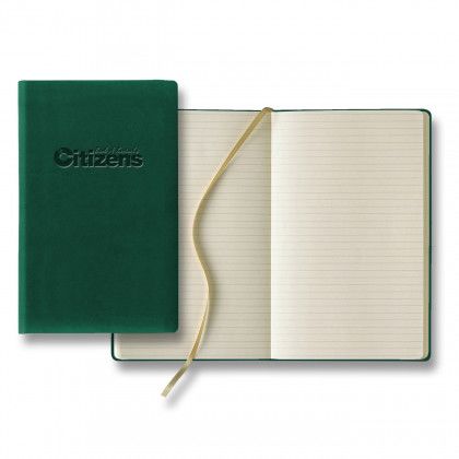 Customized Tucson Slim Medium Ivory Journal - Green