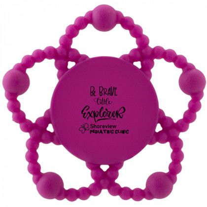 Pink Custom Silicone Teething Ring