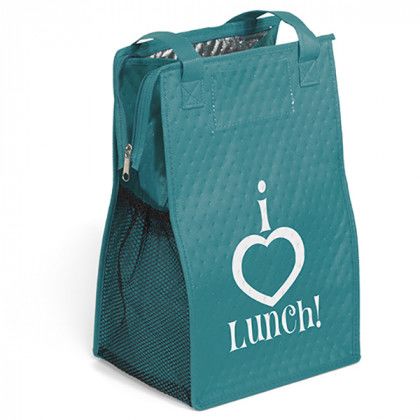 Custom Super Snack Lunch Tote- Teal Custom Super Snack Lunch Tote- Teal