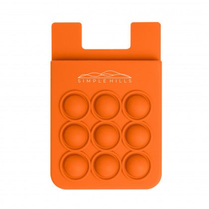 Logo Imprinted Push Pop Phone Wallet - Orange