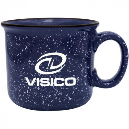 Promotional Brand Logo 14 oz Camper Mug - Blue