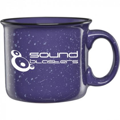 Promotional Brand Logo 14 oz Camper Mug - Purple