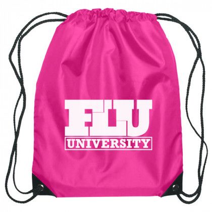 Custom Drawstring Gym Bags | Drawstring Sports Pack with Reinforced Corners | Cheap Promotional Backpacks - Magenta
